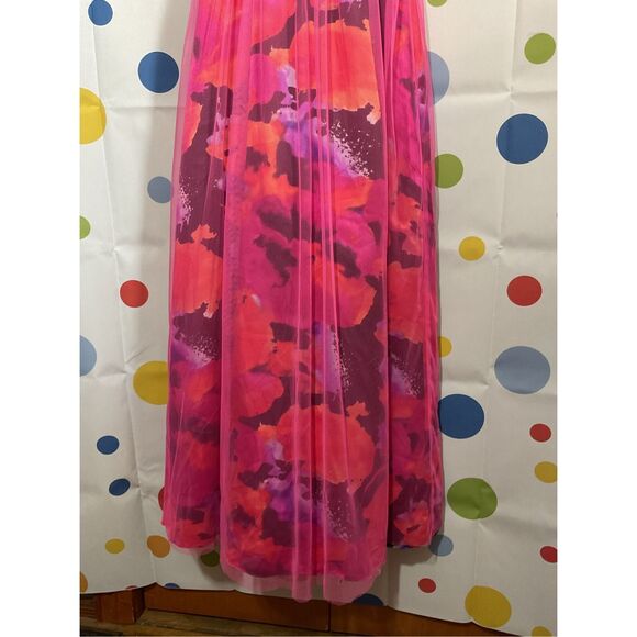 NWT Morgan & Co. Formal Dress Fuchsia Multi Size 5/6 🌸🍒 - Picture 11 of 15